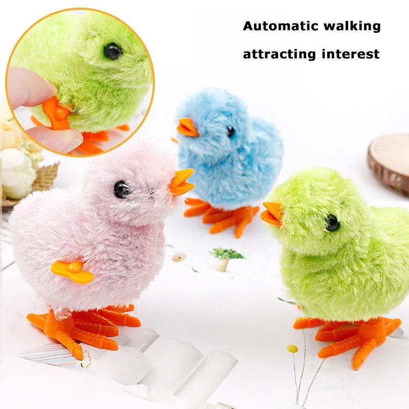 1PCS Creative Wind Up Chick Jumping Chicken.